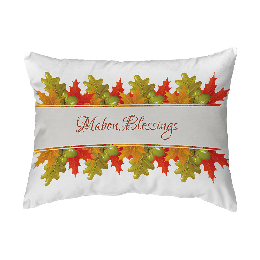 Zippered Pillow Shell Mabon Blessings Leaves