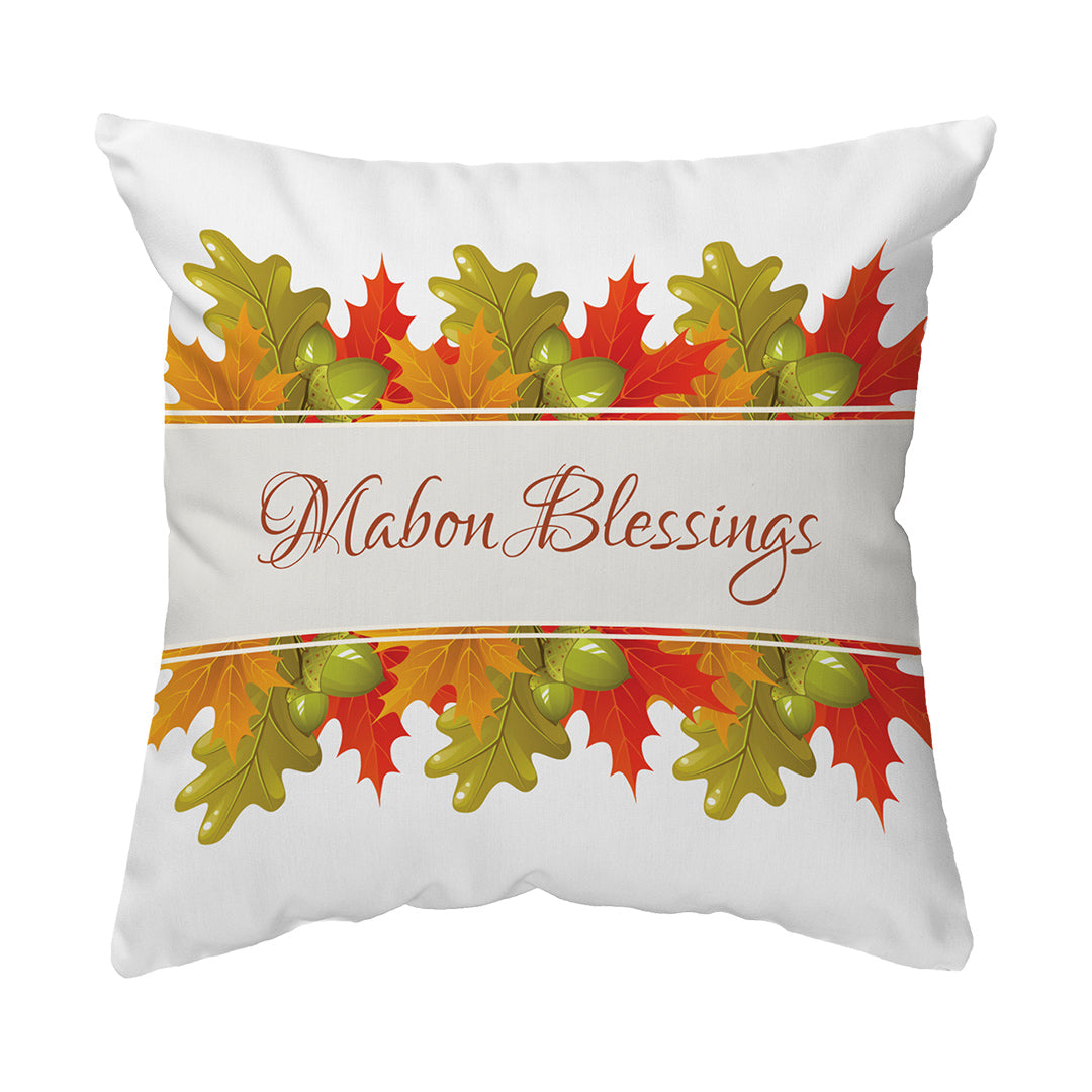 Zippered Pillow Shell Mabon Blessings Leaves