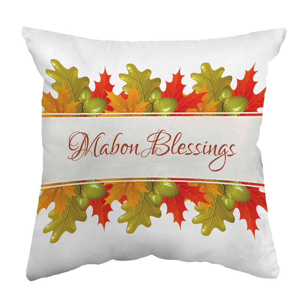 Zippered Pillow Mabon Blessings Leaves