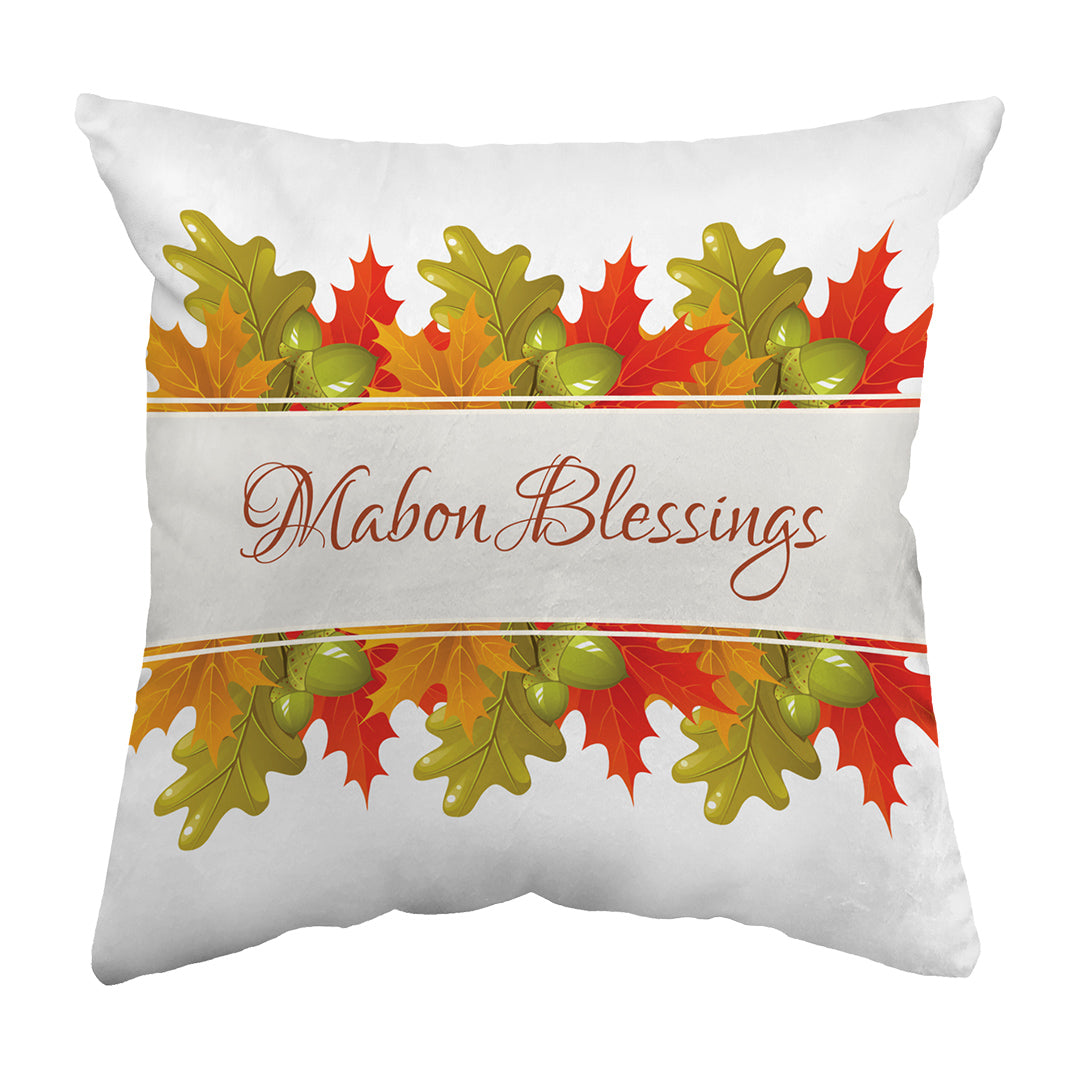 Zippered Pillow Shell Mabon Blessings Leaves