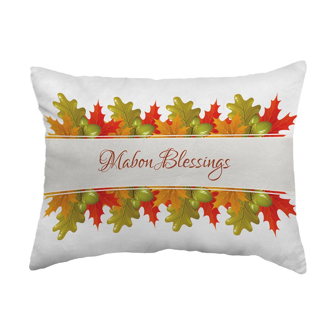 Zippered Pillow Shell Mabon Blessings Leaves