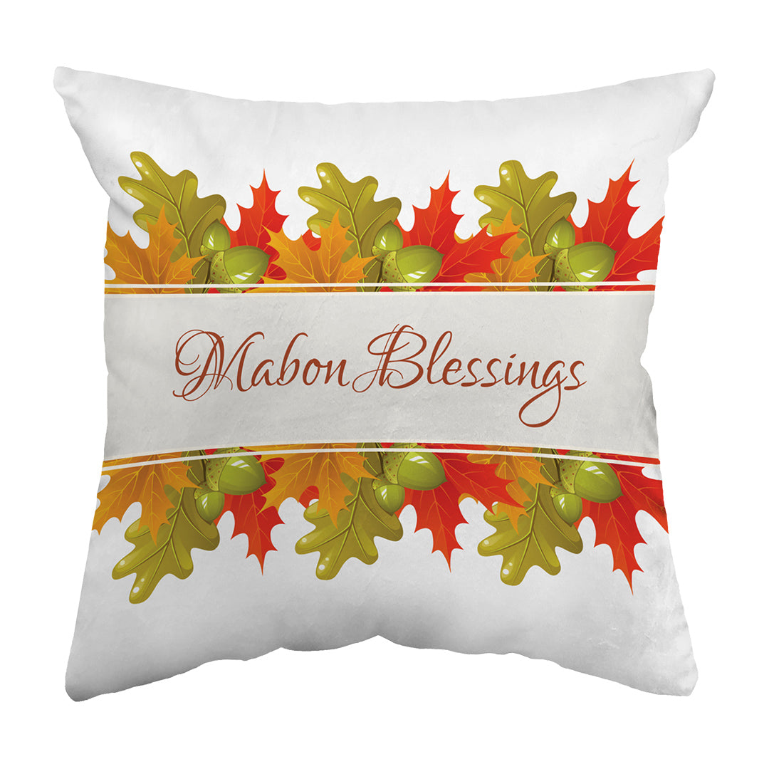 Zippered Pillow Mabon Blessings Leaves