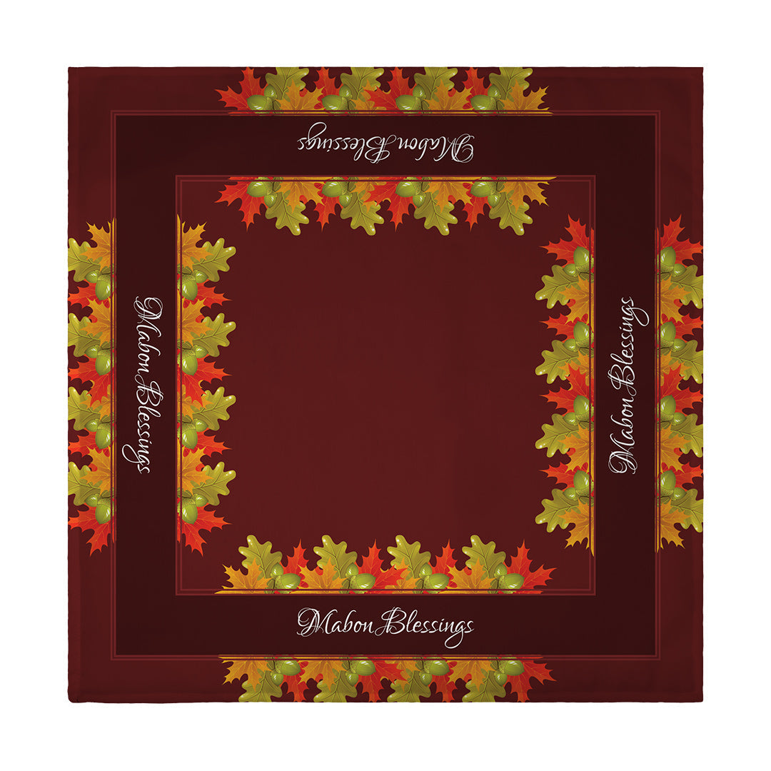 Napkin Mabon Blessings Leaves