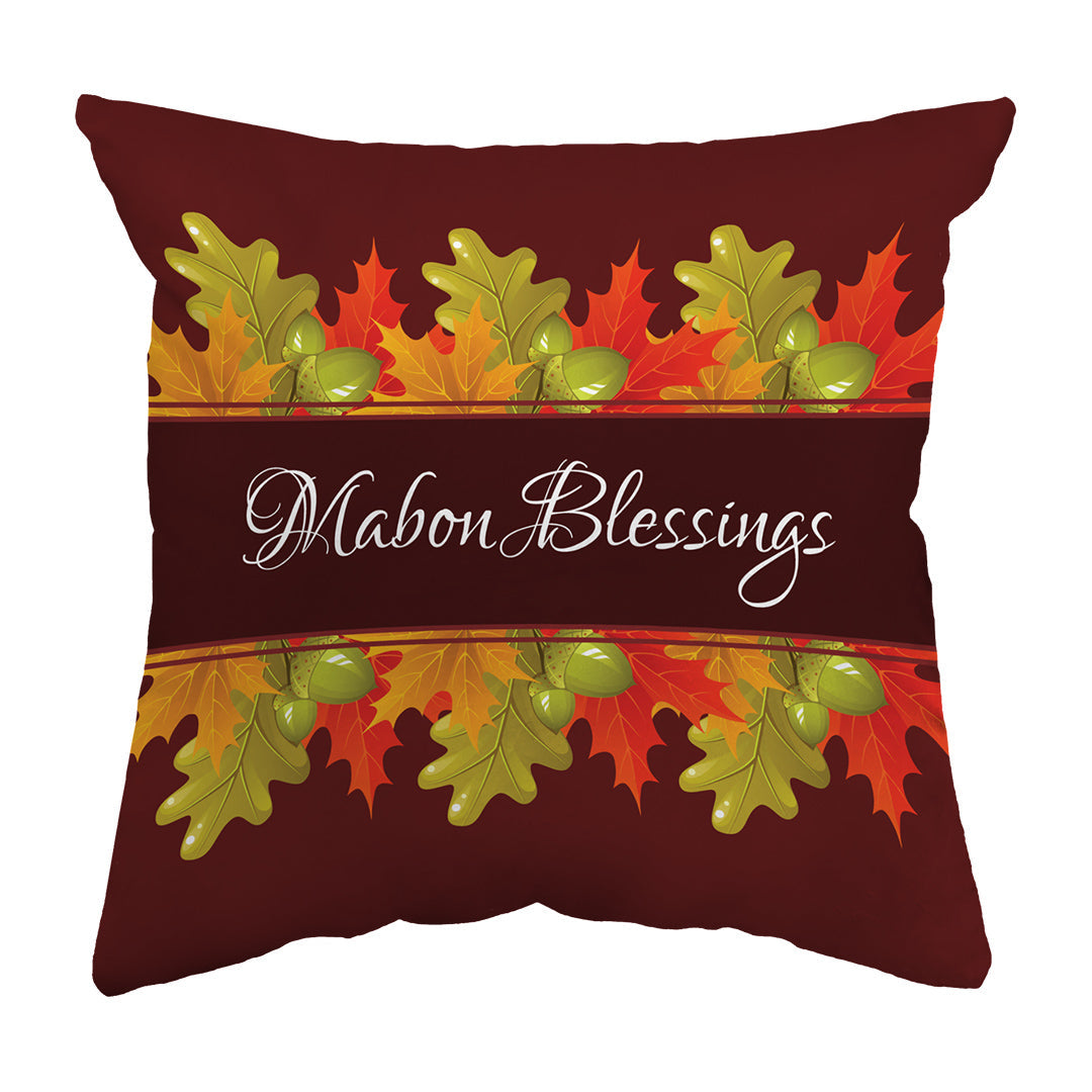 Zippered Pillow Shell Mabon Blessings Leaves
