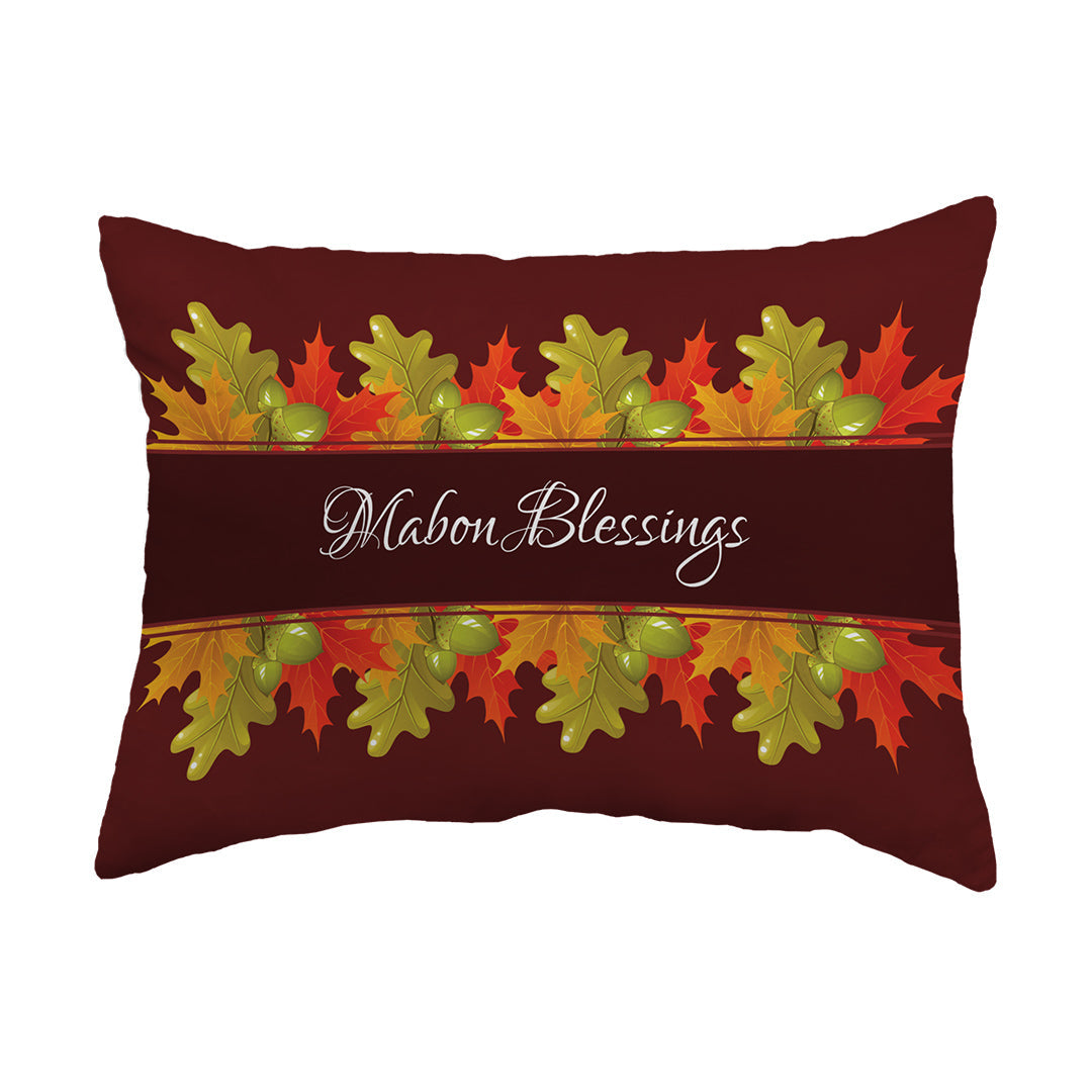 Zippered Pillow Mabon Blessings Leaves