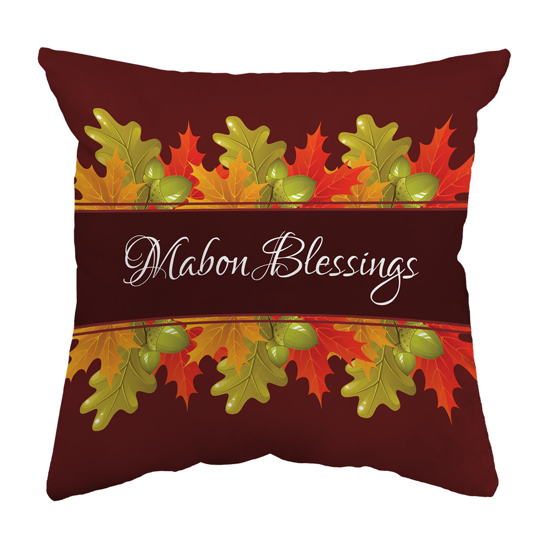 Zippered Pillow Shell Mabon Blessings Leaves