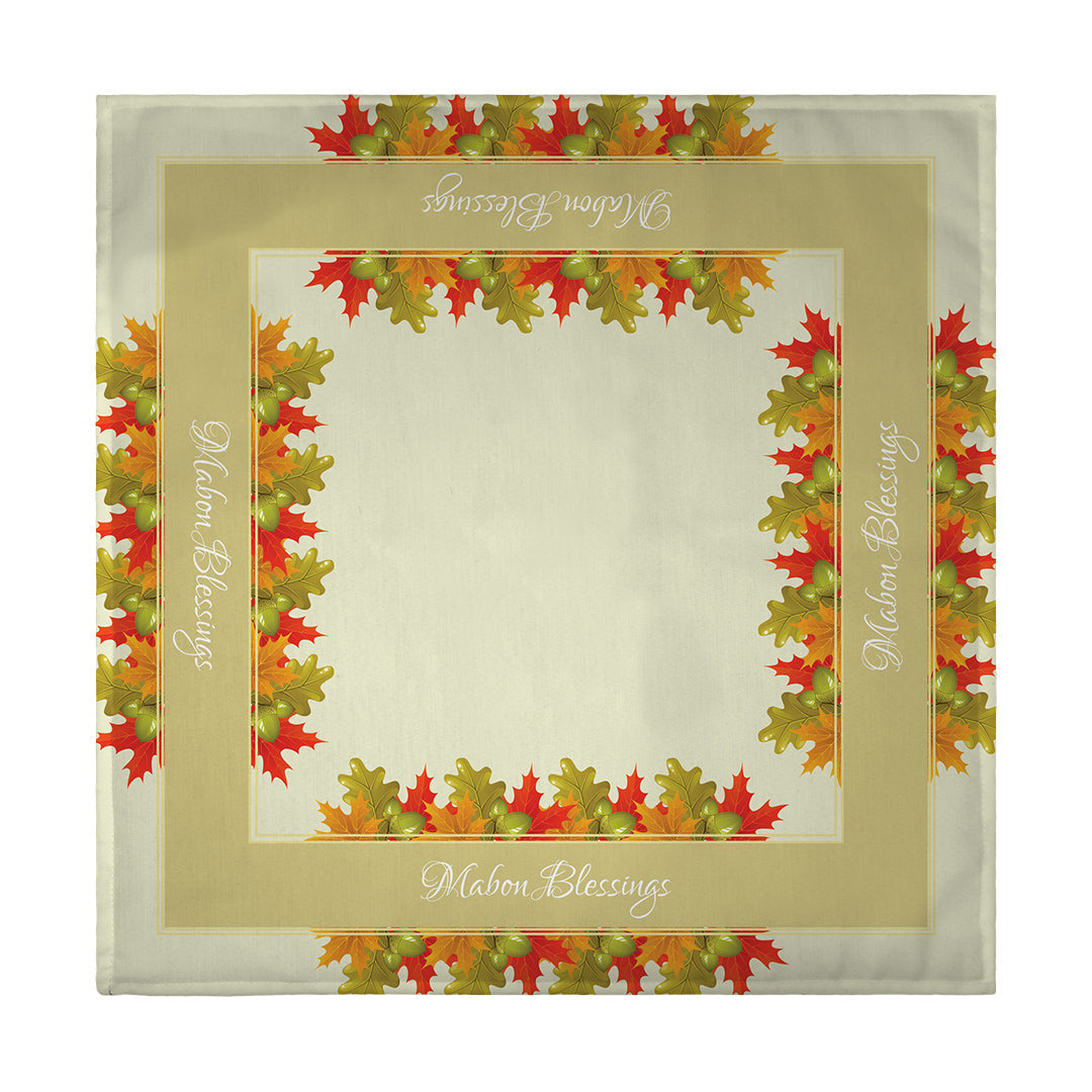 Napkin Mabon Blessings Leaves