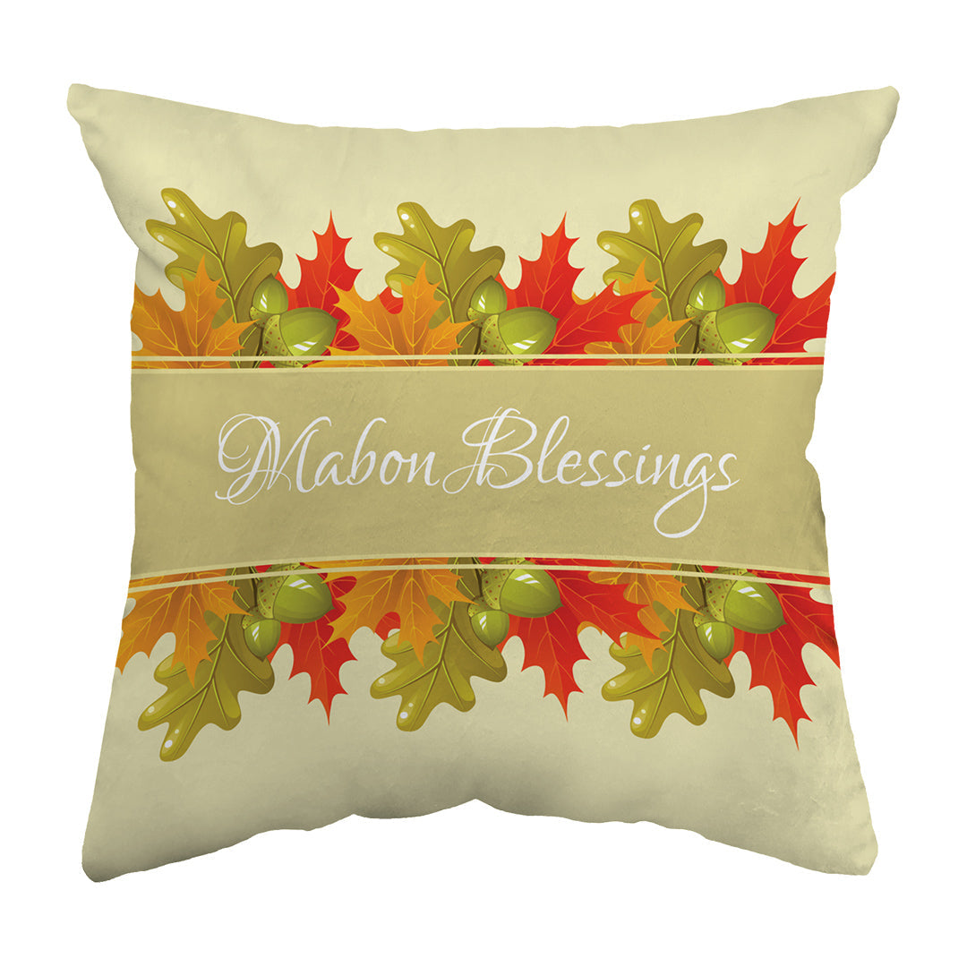 Zippered Pillow Shell Mabon Blessings Leaves