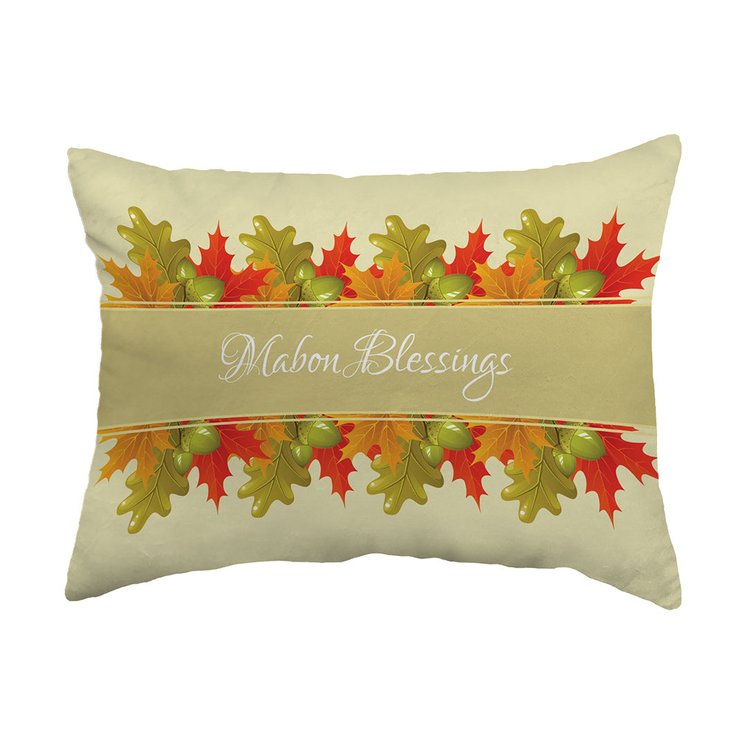Zippered Pillow Shell Mabon Blessings Leaves