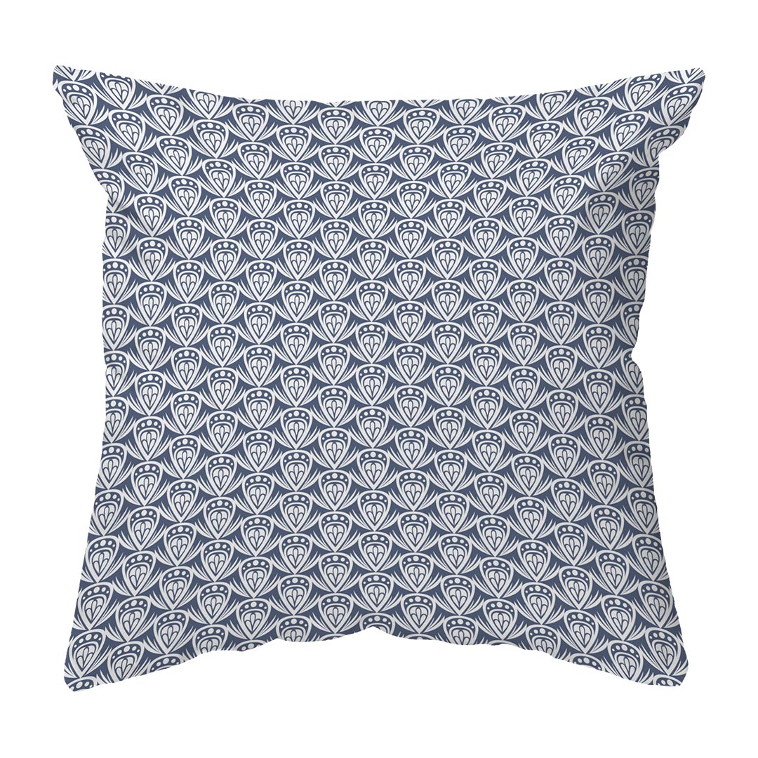 Throw Pillow Patterned Drop Colored