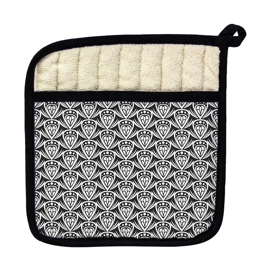 Pot Holder Patterned Drop Colored