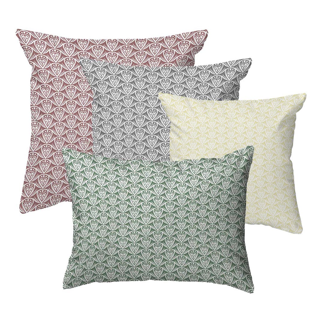 Zippered Pillow Shell Patterned Drop Colored