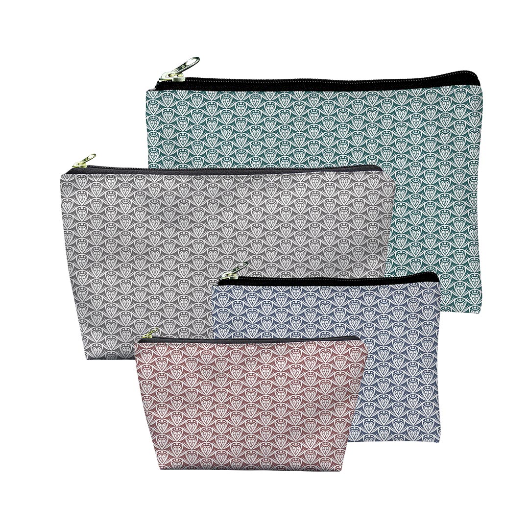 Pouches Patterned Drop Colored