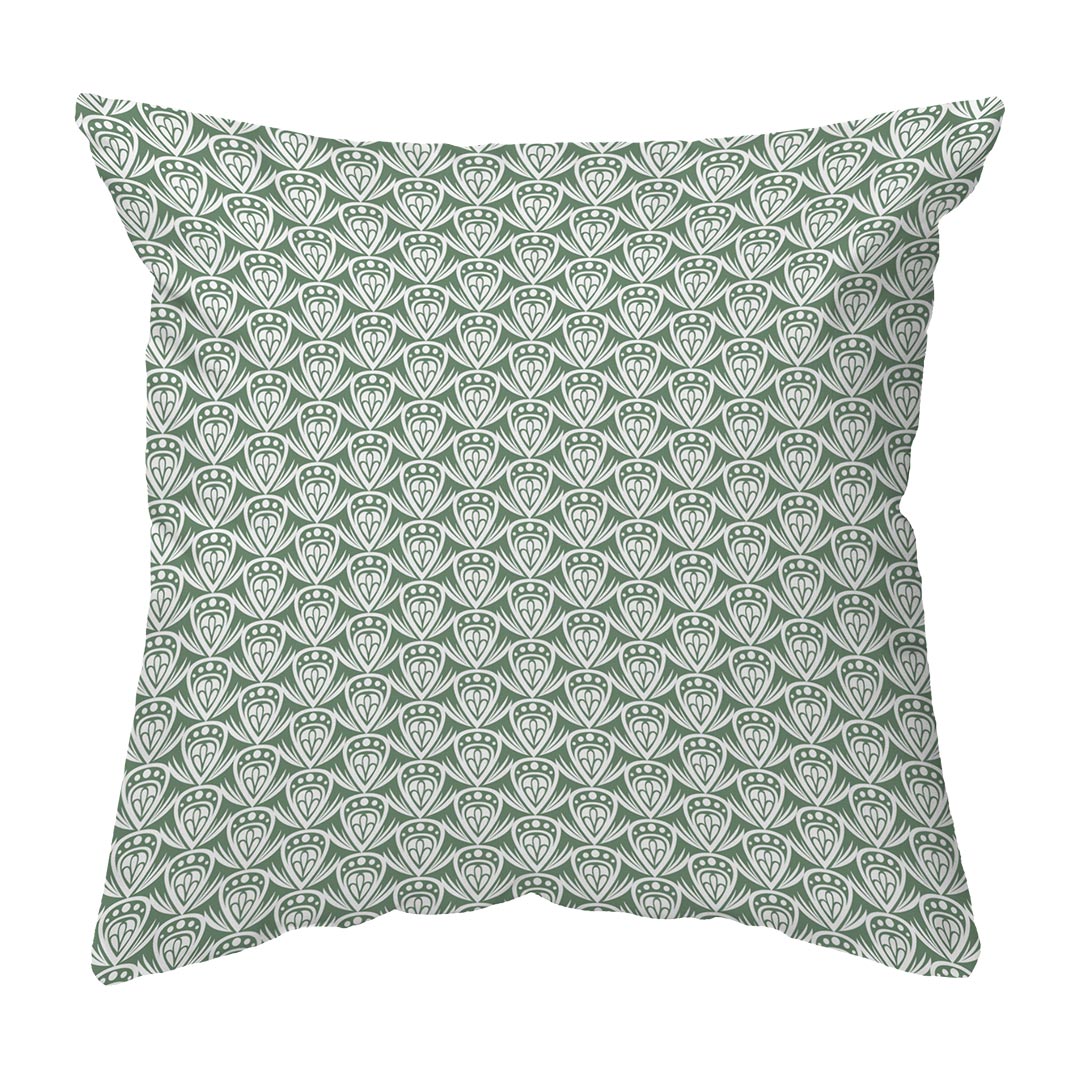 Throw Pillow Patterned Drop Colored