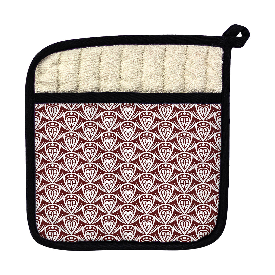 Pot Holder Patterned Drop Colored