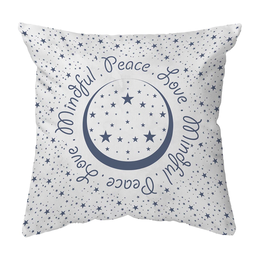 Zippered Pillow Shell Peace.Love.Mindful