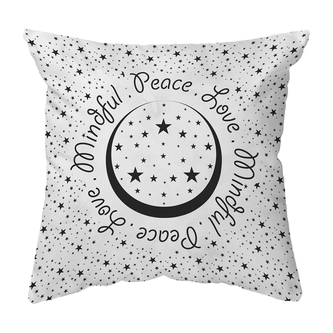 Throw Pillow Peace.Love.Mindful