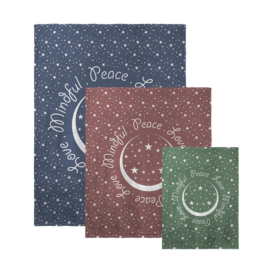 Blankets Peace.Love.Mindful Colored