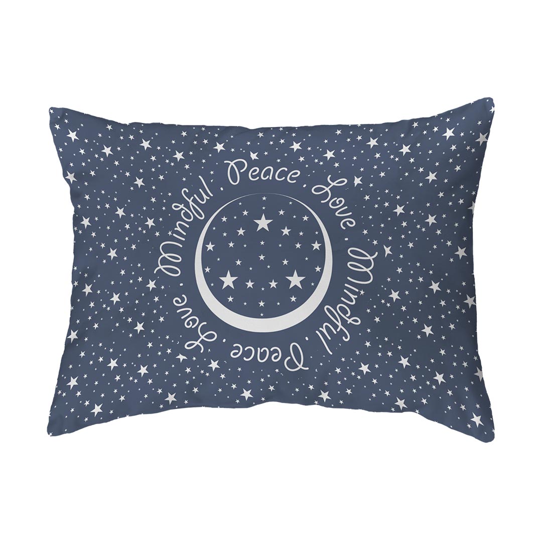 Zippered Pillow Shell Peace.Love.Mindful Colored