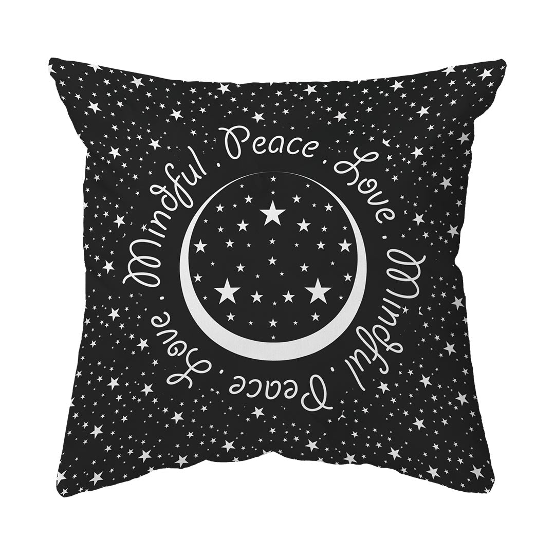Zippered Pillow Shell Peace.Love.Mindful Colored