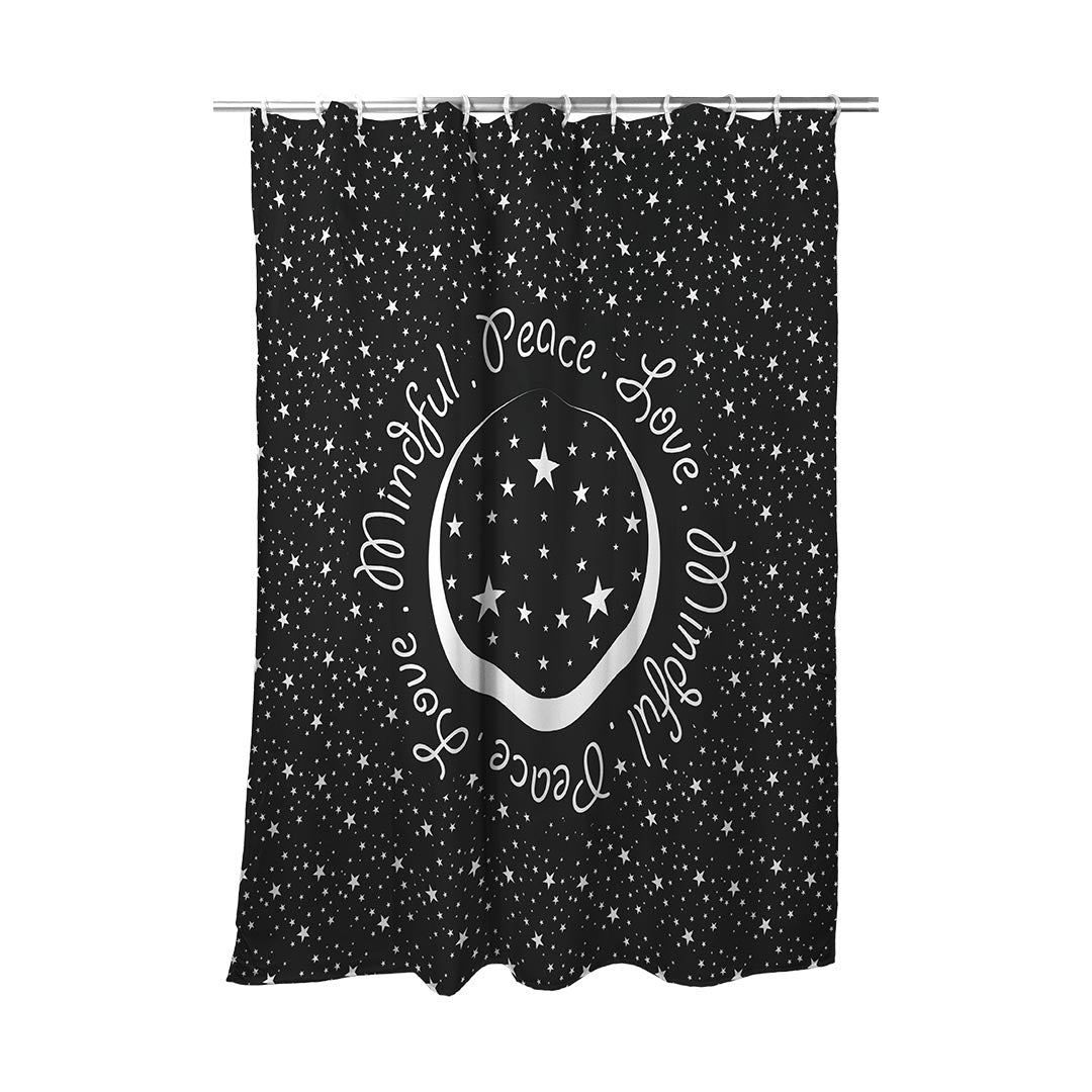 Shower Curtain Peace.Love.Mindful Colored