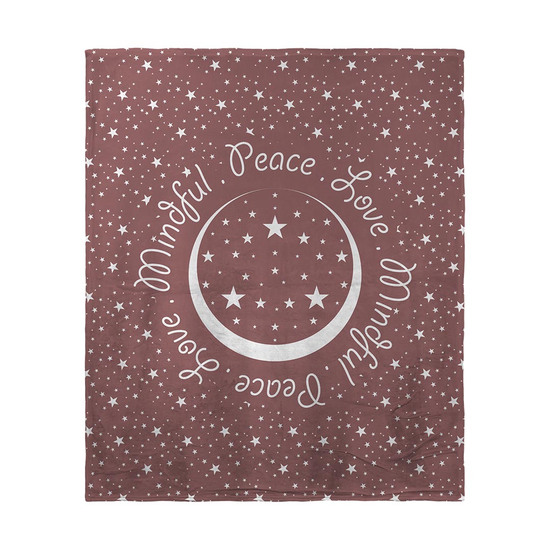 Blankets Peace.Love.Mindful Colored