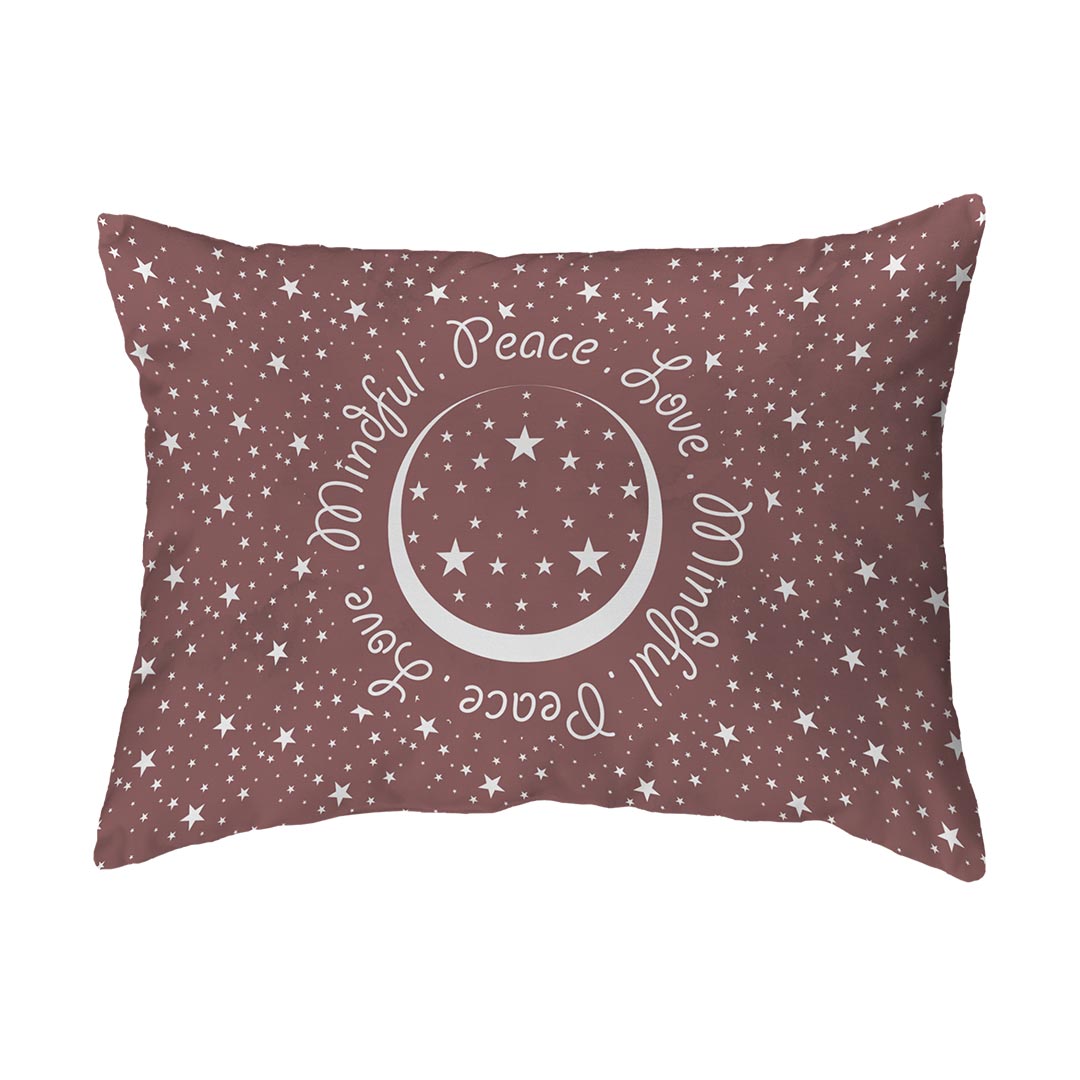 Zippered Pillow Peace.Love.Mindful Colored