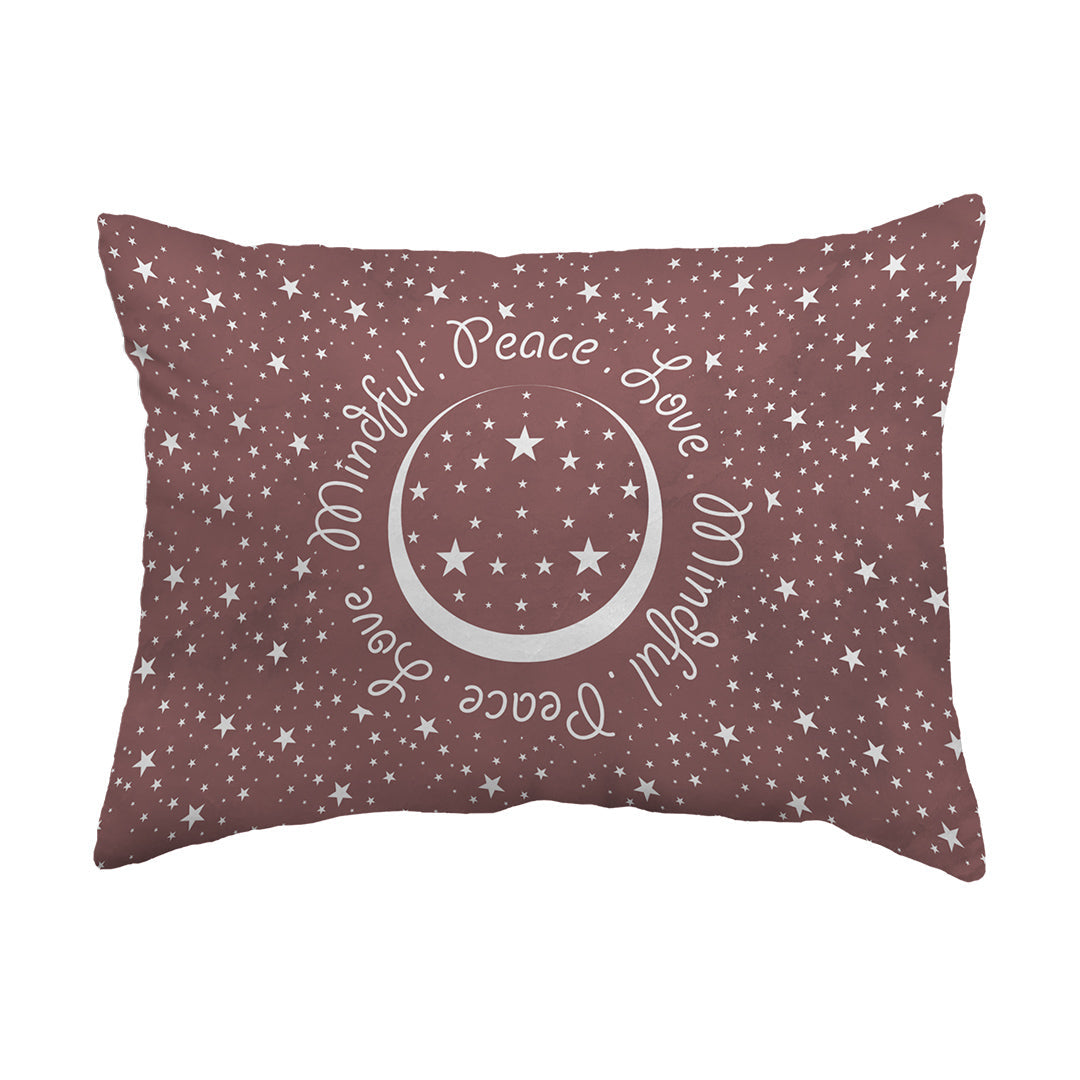Zippered Pillow Shell Peace.Love.Mindful Colored