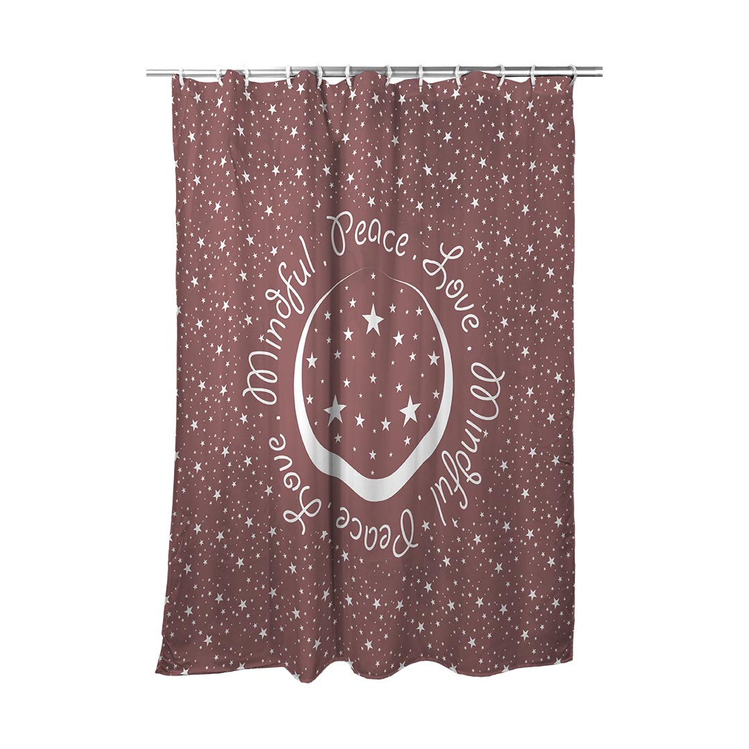 Shower Curtain Peace.Love.Mindful Colored