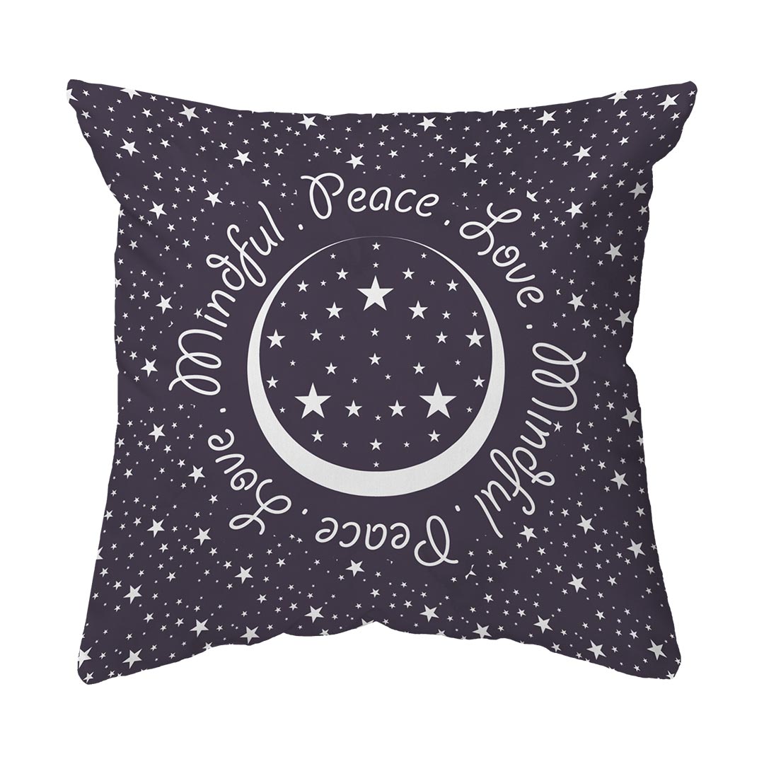 Zippered Pillow Peace.Love.Mindful Colored