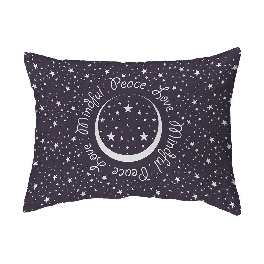 Zippered Pillow Peace.Love.Mindful Colored