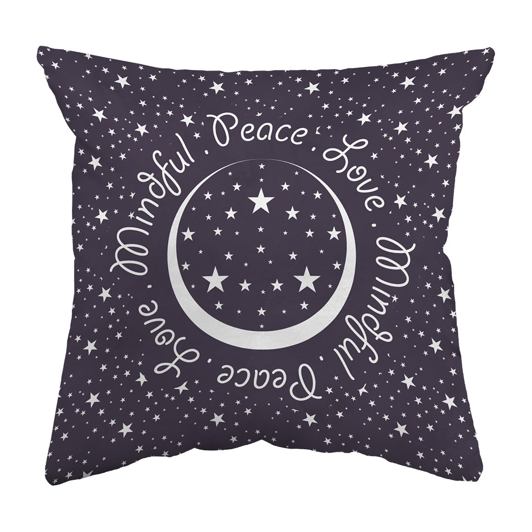 Zippered Pillow Shell Peace.Love.Mindful Colored