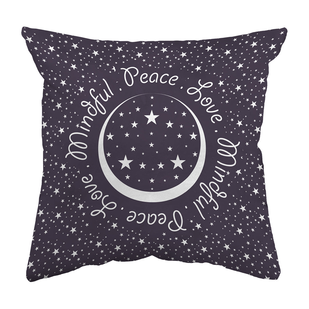 Zippered Pillow Peace.Love.Mindful Colored