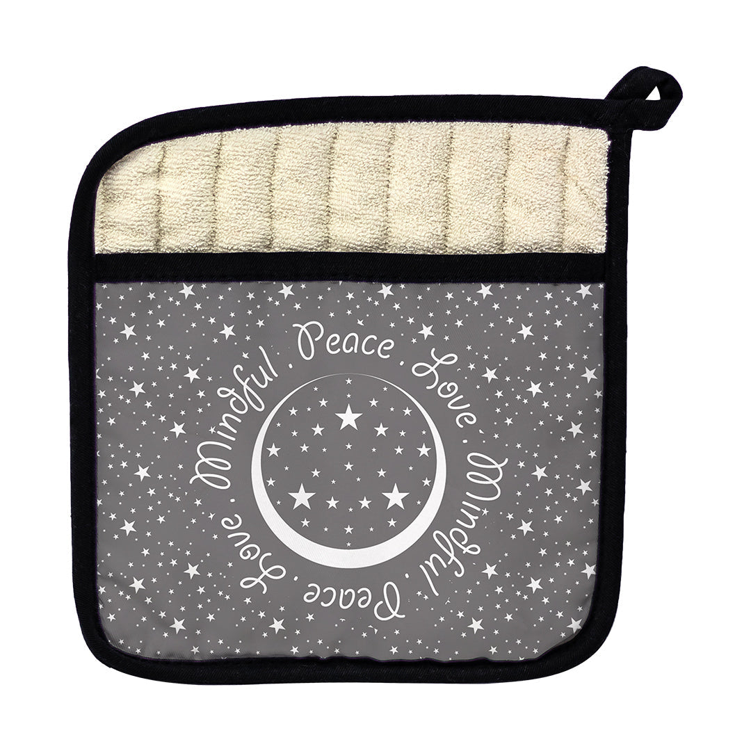 Pot Holder Peace.Love.Mindful Colored
