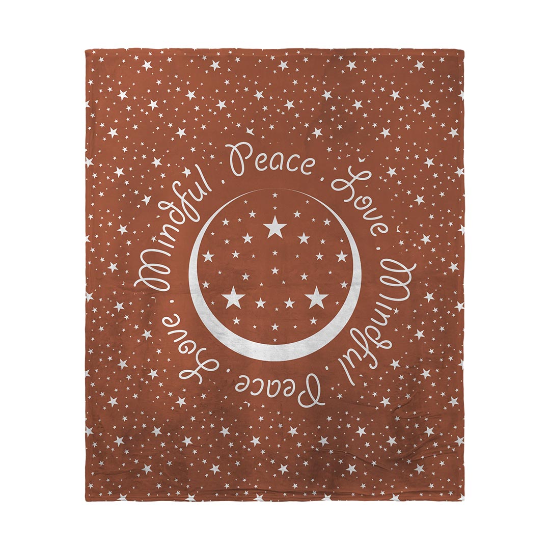 Blankets Peace.Love.Mindful Colored