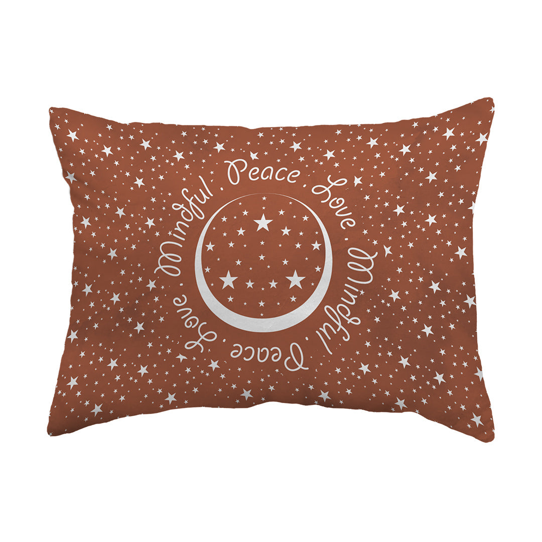 Zippered Pillow Shell Peace.Love.Mindful Colored