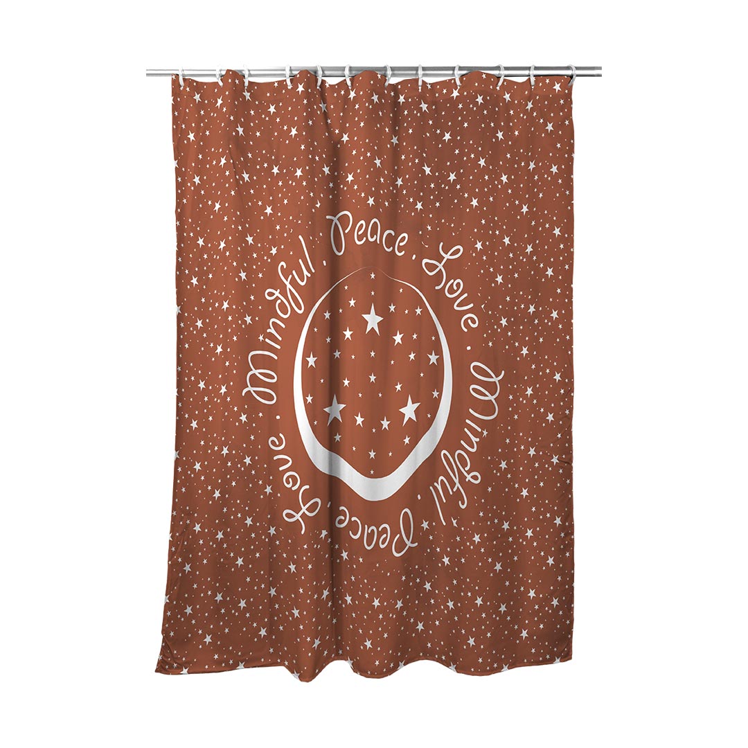 Shower Curtain Peace.Love.Mindful Colored