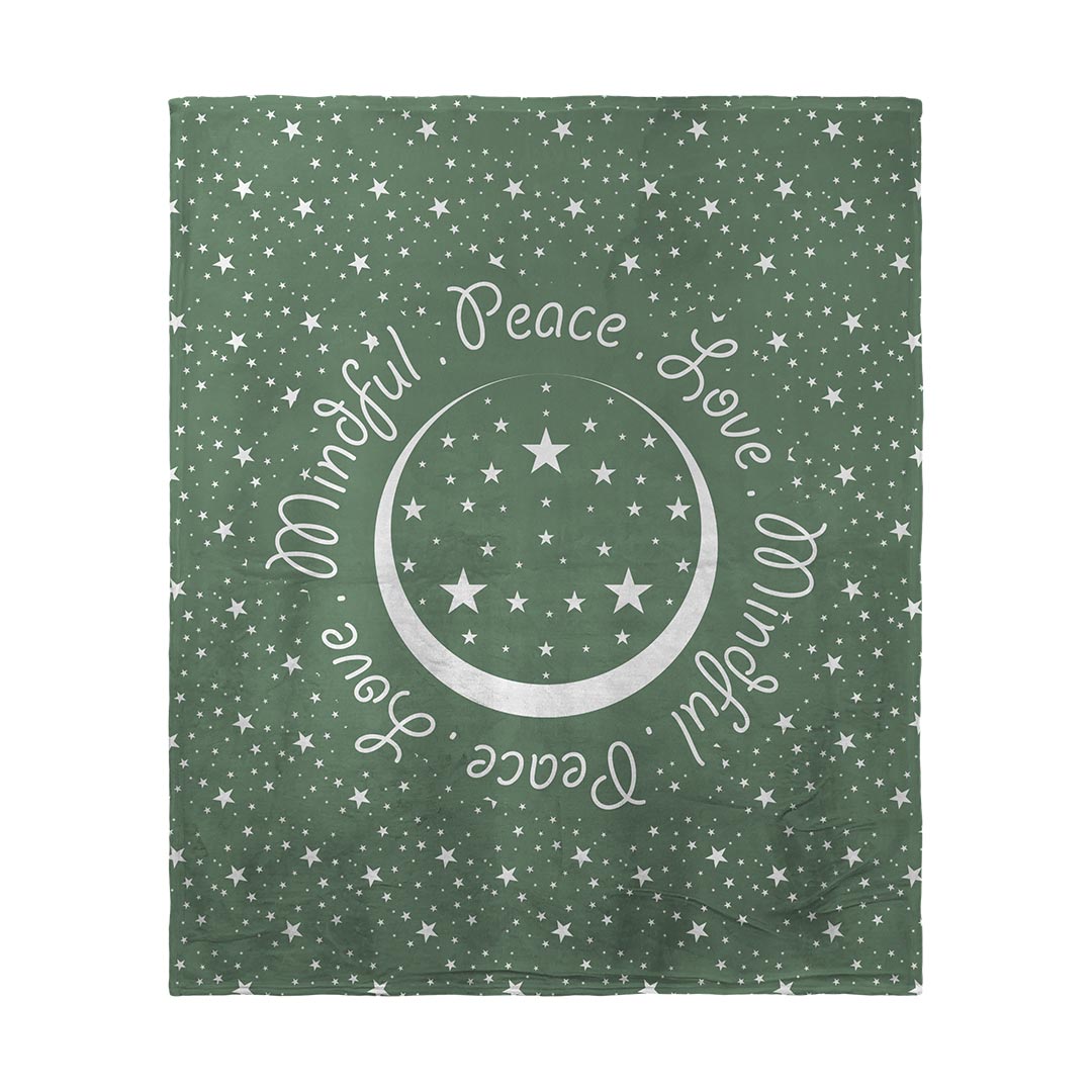Blankets Peace.Love.Mindful Colored