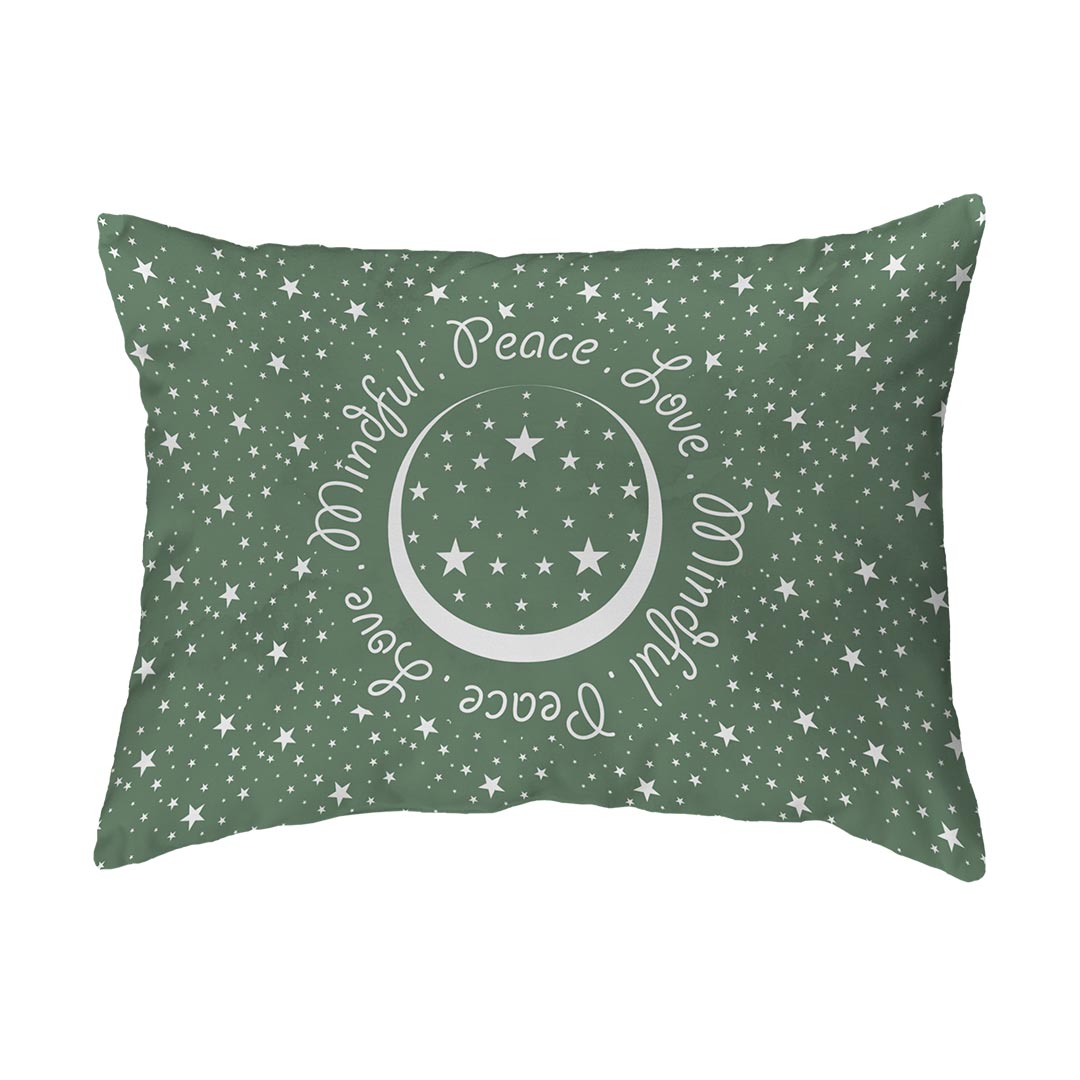 Zippered Pillow Shell Peace.Love.Mindful Colored