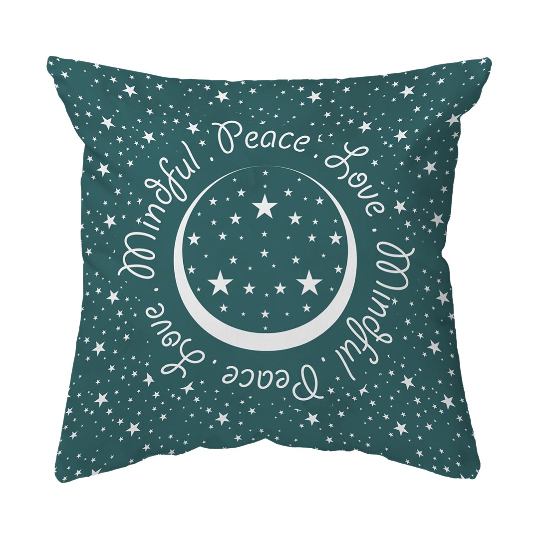 Zippered Pillow Shell Peace.Love.Mindful Colored