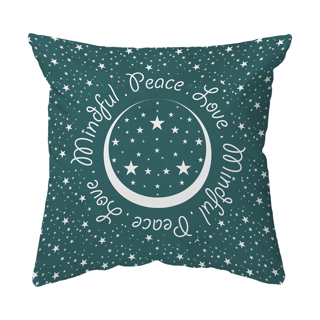 Zippered Pillow Peace.Love.Mindful Colored