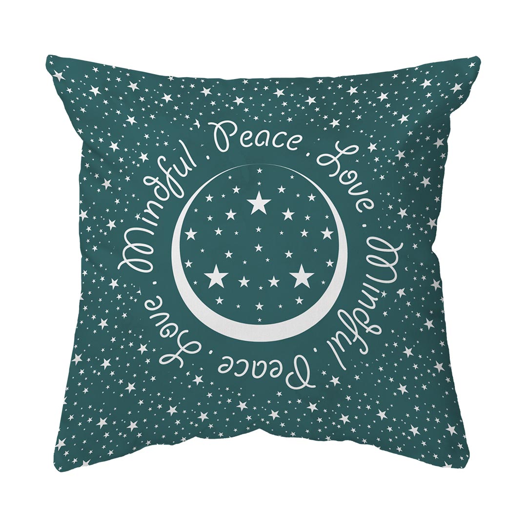 Zippered Pillow Peace.Love.Mindful Colored