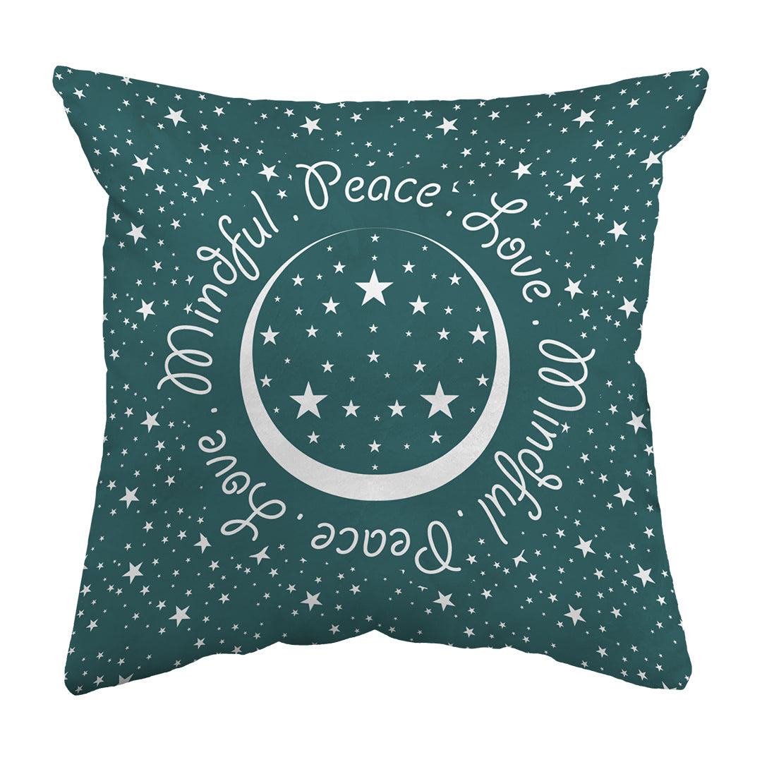 Zippered Pillow Shell Peace.Love.Mindful Colored