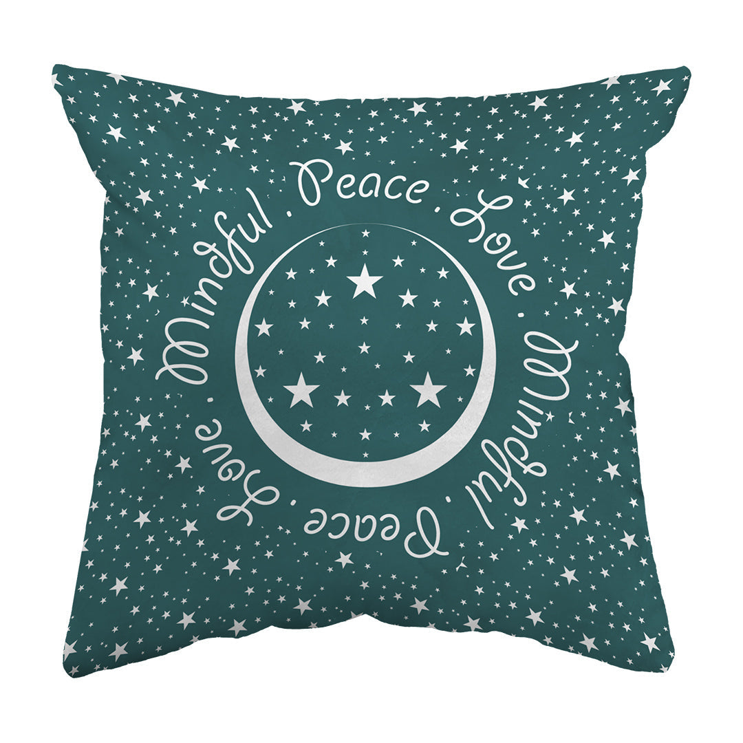 Zippered Pillow Peace.Love.Mindful Colored