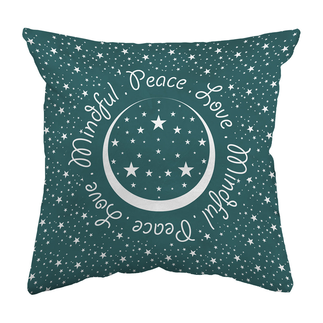 Zippered Pillow Shell Peace.Love.Mindful Colored