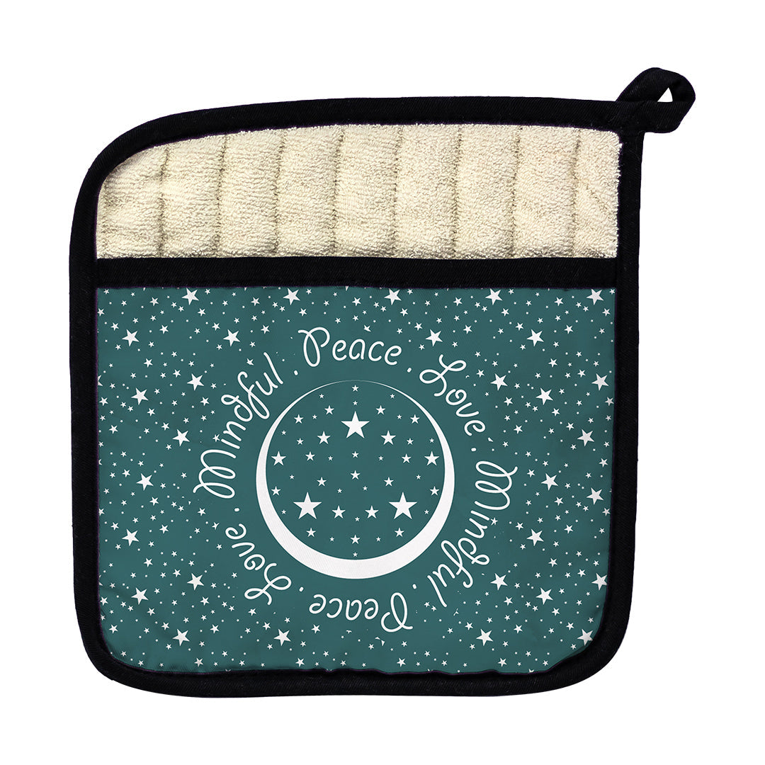 Pot Holder Peace.Love.Mindful Colored