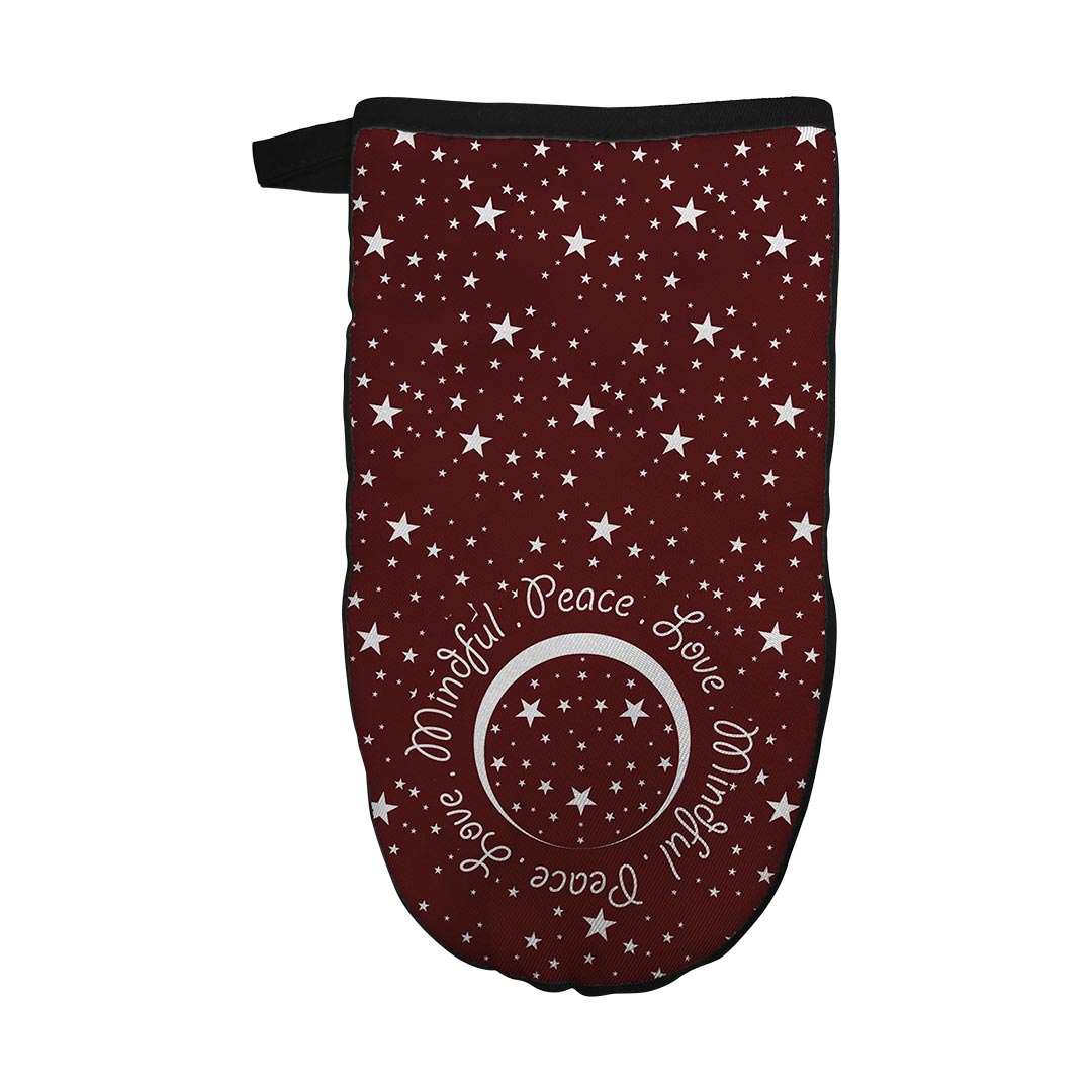 Oven Mitt Peace.Love.Mindful Colored