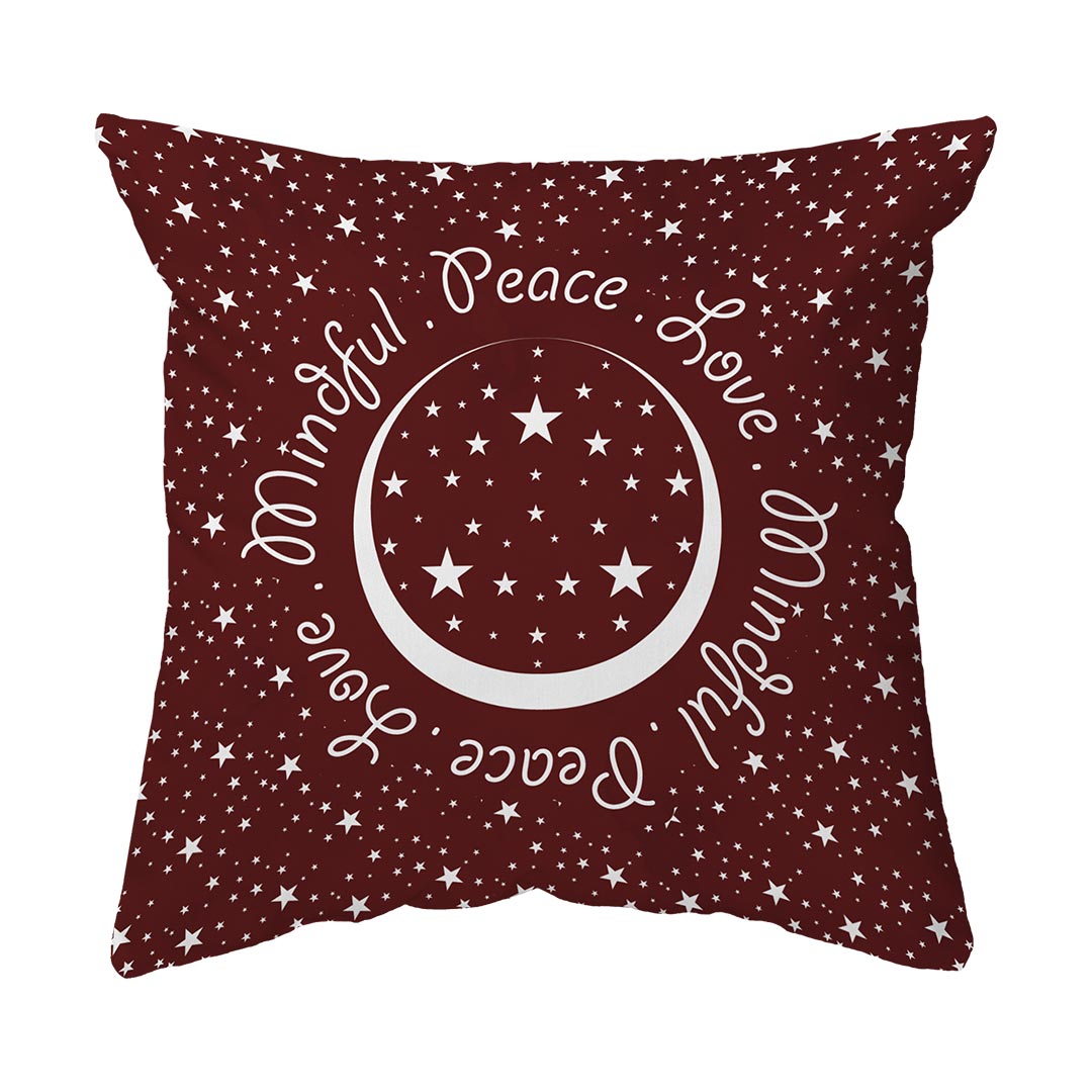 Zippered Pillow Peace.Love.Mindful Colored