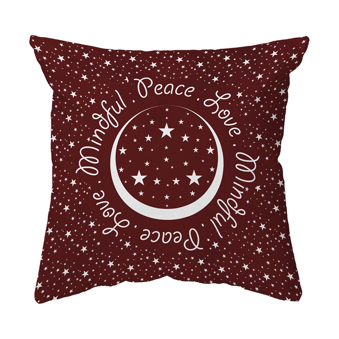 Zippered Pillow Peace.Love.Mindful Colored