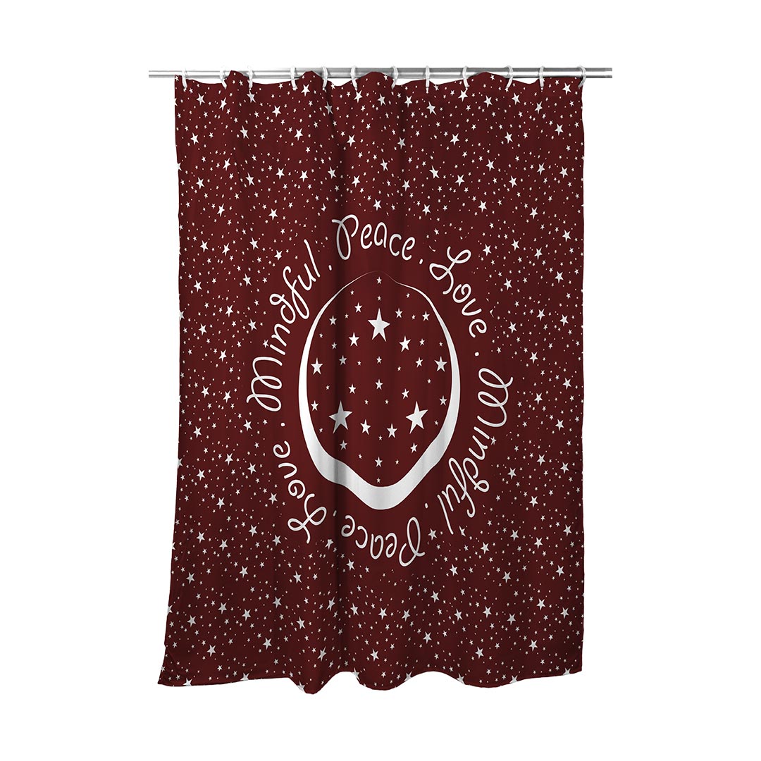 Shower Curtain Peace.Love.Mindful Colored